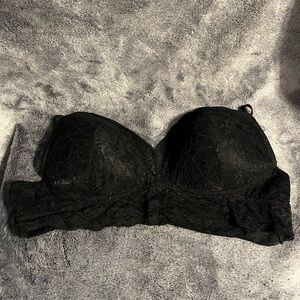 Trillium Black Padded Lace Bralette Size XL NWOT
